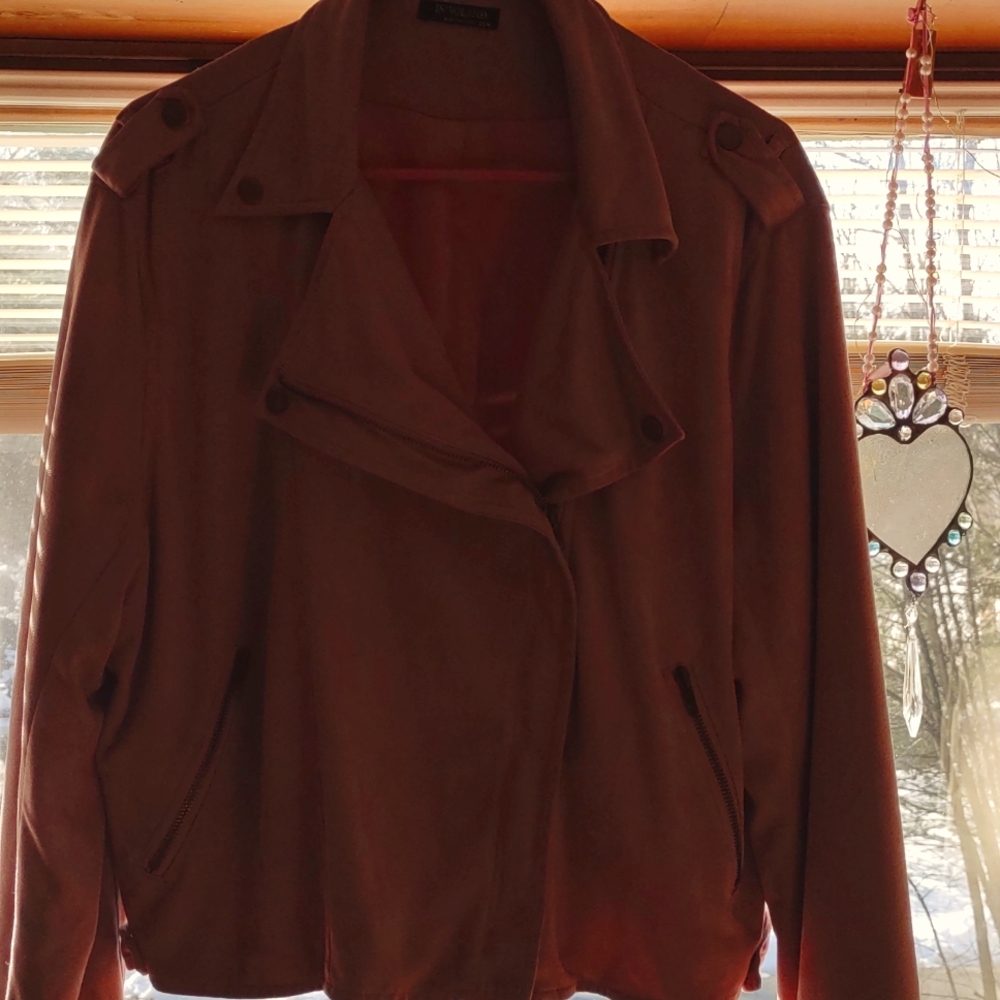 Pink Suede Spring Jacket
